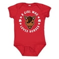 thumbnail image 1 of Inktastic A Girl Who Loves Horses Boys or Girls Baby Bodysuit, 1 of 5