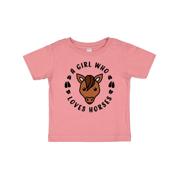 Inktastic A Girl Who Loves Horses Boys or Girls Baby T-Shirt