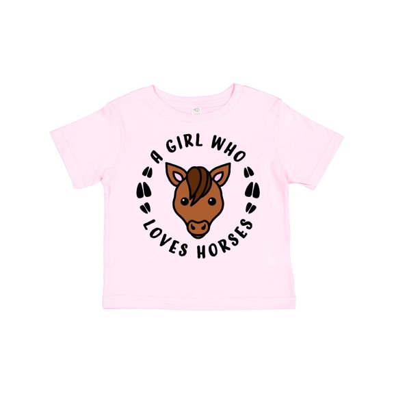 Inktastic A Girl Who Loves Horses Boys or Girls Toddler T-Shirt