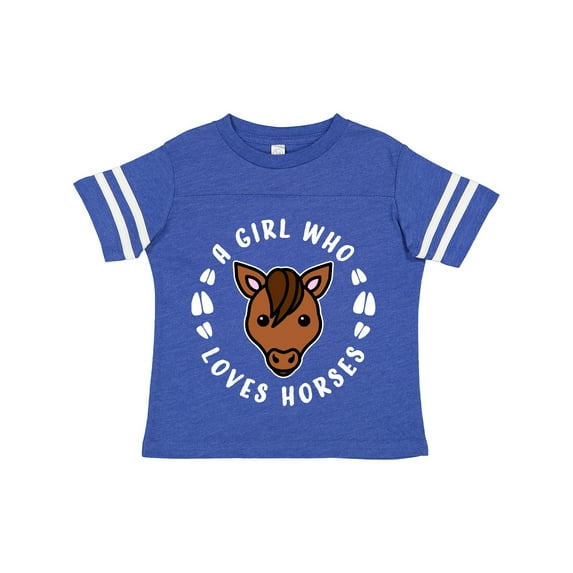 Inktastic A Girl Who Loves Horses Boys or Girls Toddler T-Shirt