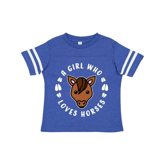 Inktastic A Girl Who Loves Horses Boys or Girls Toddler T-Shirt