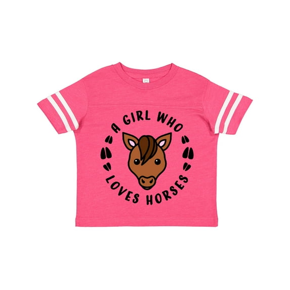 Inktastic A Girl Who Loves Horses Boys or Girls Toddler T-Shirt