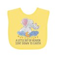 thumbnail image 1 of Inktastic A Little Bit of Heaven Sent Down to Earth Cute Elephants Boys or Girls Baby Bib, 1 of 4