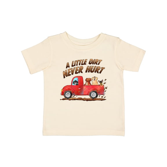 Inktastic A Little Dirt Never Hurt Cute Dogs Boys or Girls Baby T-Shirt