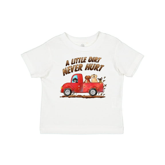 Inktastic A Little Dirt Never Hurt Cute Dogs Boys or Girls Baby T-Shirt