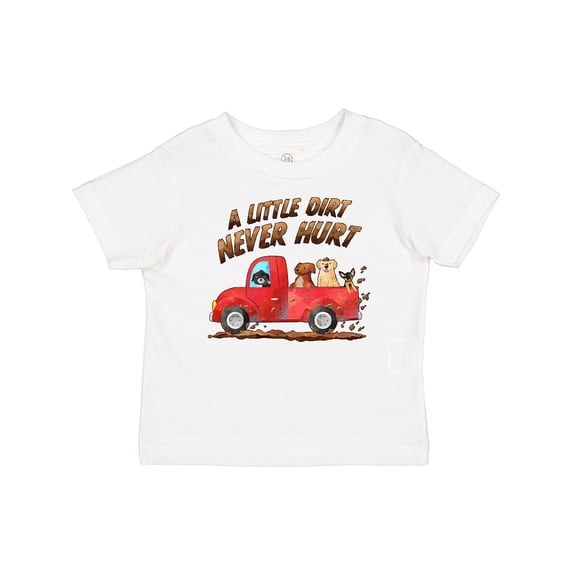 Inktastic A Little Dirt Never Hurt Cute Dogs Boys or Girls Baby T-Shirt
