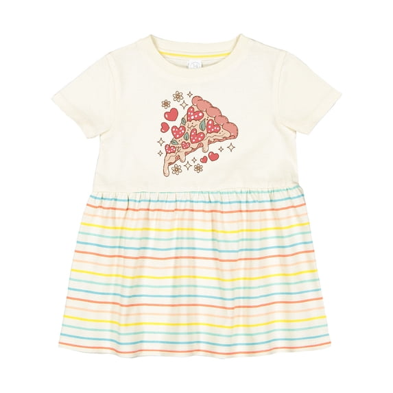 Inktastic A Slice of Pizza with Love Girls Baby Dress