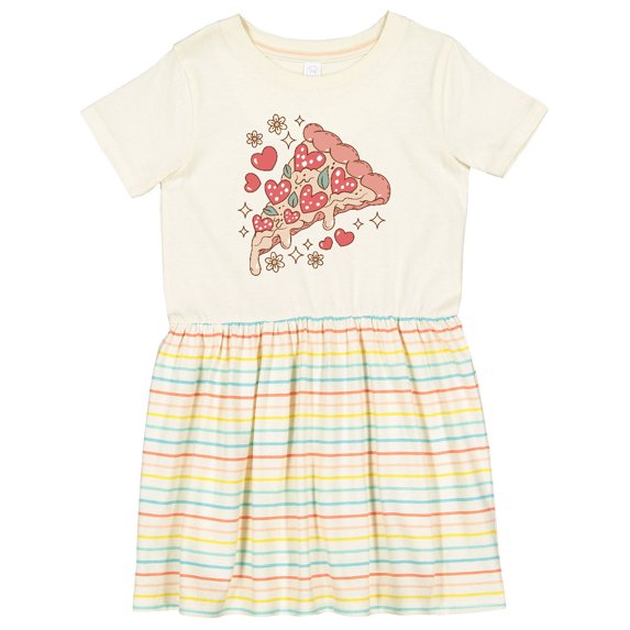 Inktastic A Slice of Pizza with Love Girls Toddler Dress