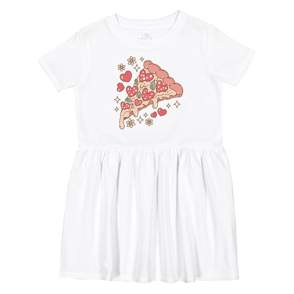 Inktastic A Slice of Pizza with Love Girls Toddler Dress