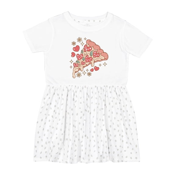 Inktastic A Slice of Pizza with Love Girls Toddler Dress
