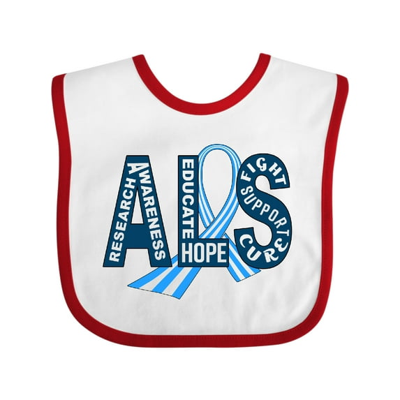 Inktastic ALS Awareness Ribbon Boys or Girls Baby Bib