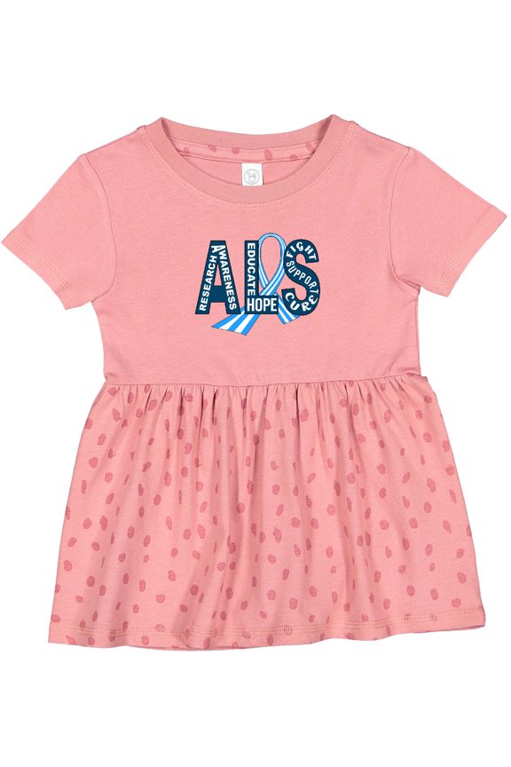 ALS Awareness Ribbon Girls Baby Dress