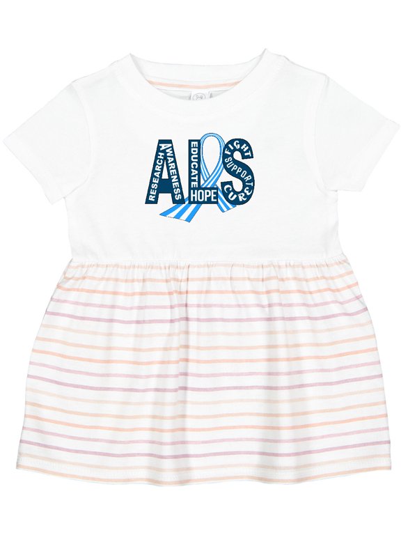 ALS Awareness Ribbon Girls Baby Dress