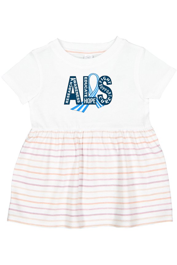 ALS Awareness Ribbon Girls Baby Dress