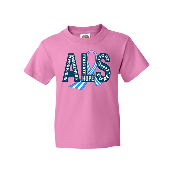 Inktastic ALS Awareness Ribbon Youth T-Shirt