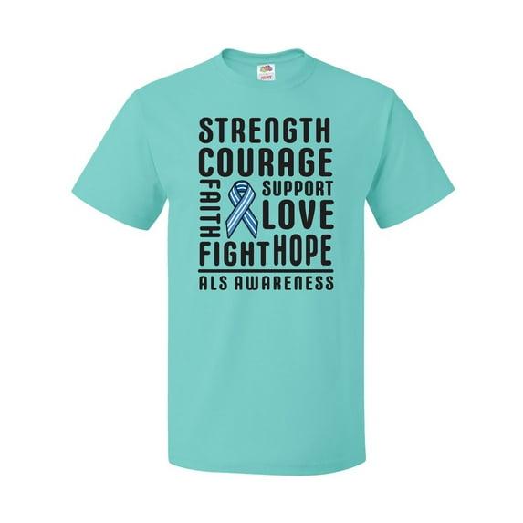 Inktastic ALS Awareness Strength Courage Support T-Shirt