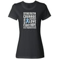 thumbnail image 1 of Inktastic ALS Awareness Strength Courage Support Women's T-Shirt, 1 of 5