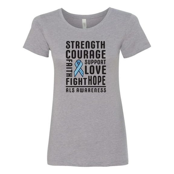 Inktastic ALS Awareness Strength Courage Support Women's T-Shirt