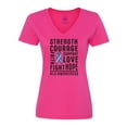 thumbnail image 1 of Inktastic ALS Awareness Strength Courage Support Women's V-Neck T-Shirt, 1 of 5