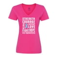 thumbnail image 1 of Inktastic ALS Awareness Strength Courage Support Women's V-Neck T-Shirt, 1 of 5