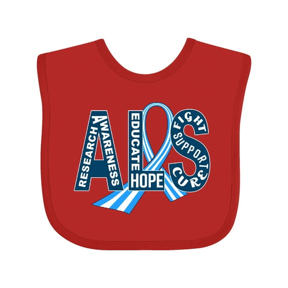Inktastic ALS Awareness ribbon Boys or Girls Baby Bib