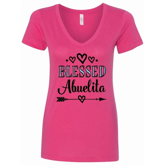 Inktastic Abuela Blessed Abuelita Women's V-Neck T-Shirt