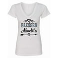 thumbnail image 1 of Inktastic Abuela Blessed Abuelita Women's V-Neck T-Shirt, 1 of 5