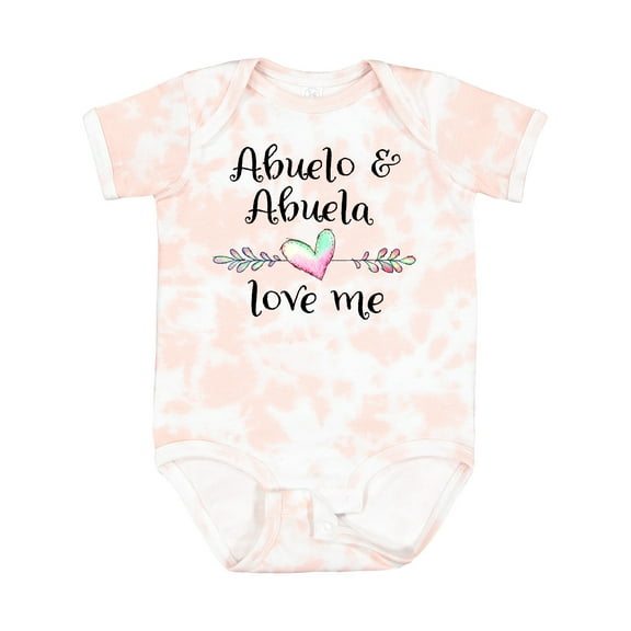 Inktastic Abuelo and Abuela Love Me Heart Grandchild Boys or Girls Baby Bodysuit