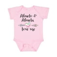 thumbnail image 1 of Inktastic Abuelo and Abuela Love Me Heart Grandchild Boys or Girls Baby Bodysuit, 1 of 5