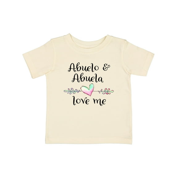 Inktastic Abuelo and Abuela Love Me Heart Grandchild Boys or Girls Baby T-Shirt