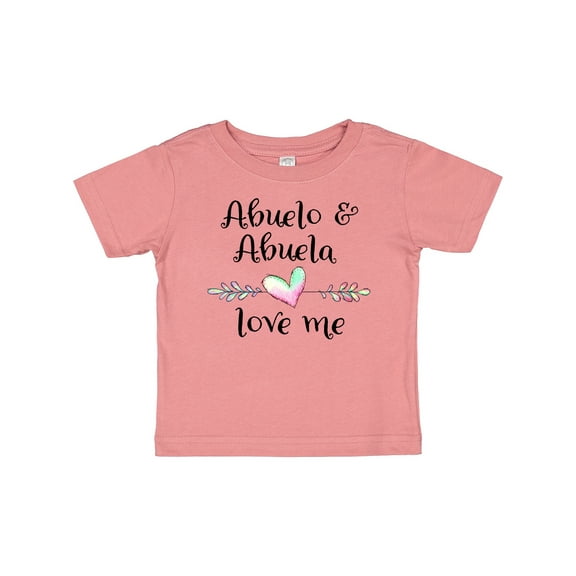 Inktastic Abuelo and Abuela Love Me Heart Grandchild Boys or Girls Baby T-Shirt