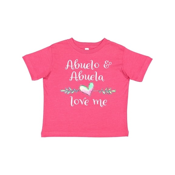 Inktastic Abuelo and Abuela Love Me Heart Grandchild Boys or Girls Toddler T-Shirt