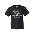 thumbnail image 1 of Inktastic Abuelo and Abuela Love Me- Heart Grandchild Youth T-Shirt, 1 of 5