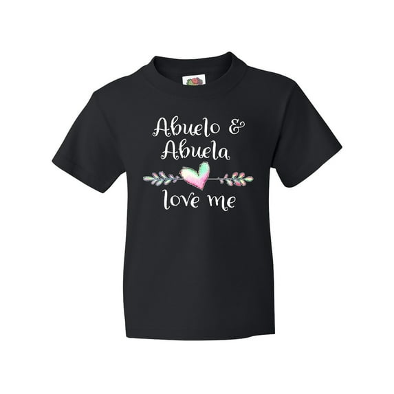 Inktastic Abuelo and Abuela Love Me- Heart Grandchild Youth T-Shirt