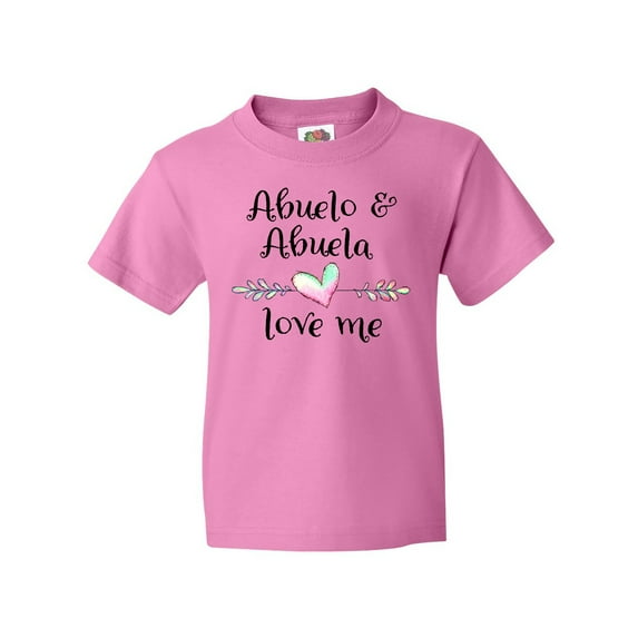 Inktastic Abuelo and Abuela Love Me- Heart Grandchild Youth T-Shirt