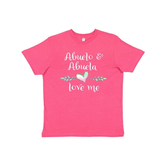 Inktastic Abuelo and Abuela Love Me- Heart Grandchild Youth T-Shirt