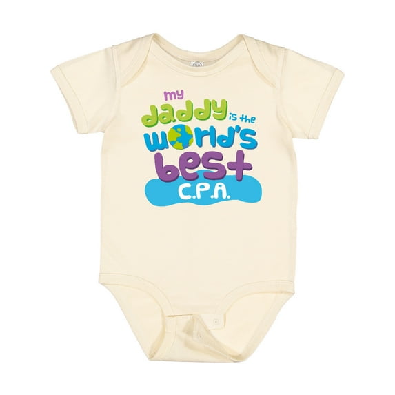 Inktastic Accountant Dad Best CPA Boys or Girls Baby Bodysuit