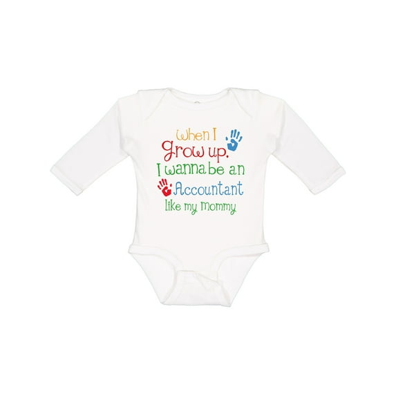 Inktastic Accountant Like Mommy Boys or Girls Long Sleeve Baby Bodysuit