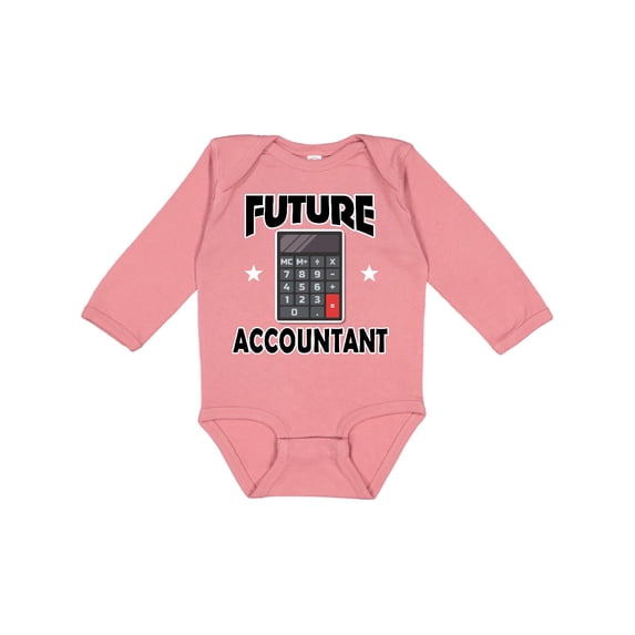 Inktastic Accounting Future Accountant Baby Boys or Girls Long Sleeve Baby Bodysuit