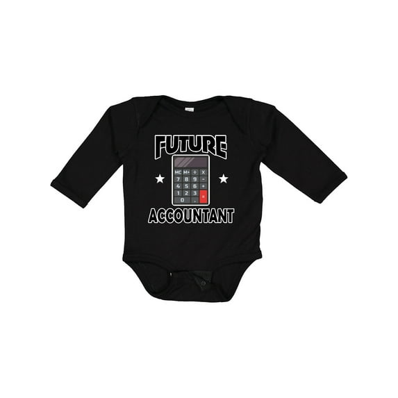Inktastic Accounting Future Accountant Baby Boys or Girls Long Sleeve Baby Bodysuit