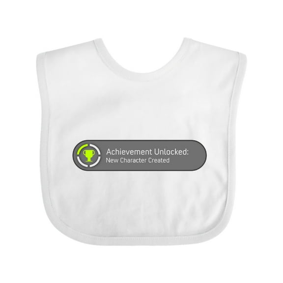 Inktastic Achievement Unlocked: New Character Created Boys or Girls Baby Bib
