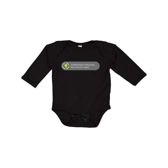 Inktastic Achievement Unlocked: New Character Created Boys or Girls Long Sleeve Baby Bodysuit