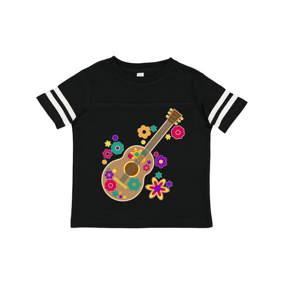 Inktastic Acoustic Guitar with Colorful Flowers Boys or Girls Toddler T-Shirt