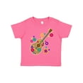 thumbnail image 1 of Inktastic Acoustic Guitar with Colorful Flowers Boys or Girls Toddler T-Shirt, 1 of 5