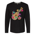 thumbnail image 1 of Inktastic Acoustic Guitar with Colorful Flowers Long Sleeve T-Shirt, 1 of 5