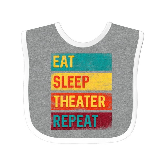 Inktastic Acting Eat Sleep Theater Repeat Boys or Girls Baby Bib