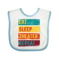 thumbnail image 1 of Inktastic Acting Eat Sleep Theater Repeat Boys or Girls Baby Bib, 1 of 4