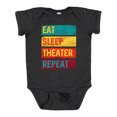 thumbnail image 1 of Inktastic Acting Eat Sleep Theater Repeat Boys or Girls Baby Bodysuit, 1 of 5