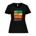 thumbnail image 1 of Inktastic Acting Eat Sleep Theater Repeat Women's Plus Size T-Shirt, 1 of 5