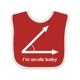 thumbnail image 1 of Inktastic Acute-baby-white Boys or Girls Baby Bib, 1 of 4